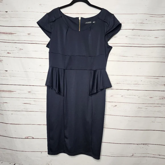 venus peplum dress Venus burgundy peplum dress M (8-10)